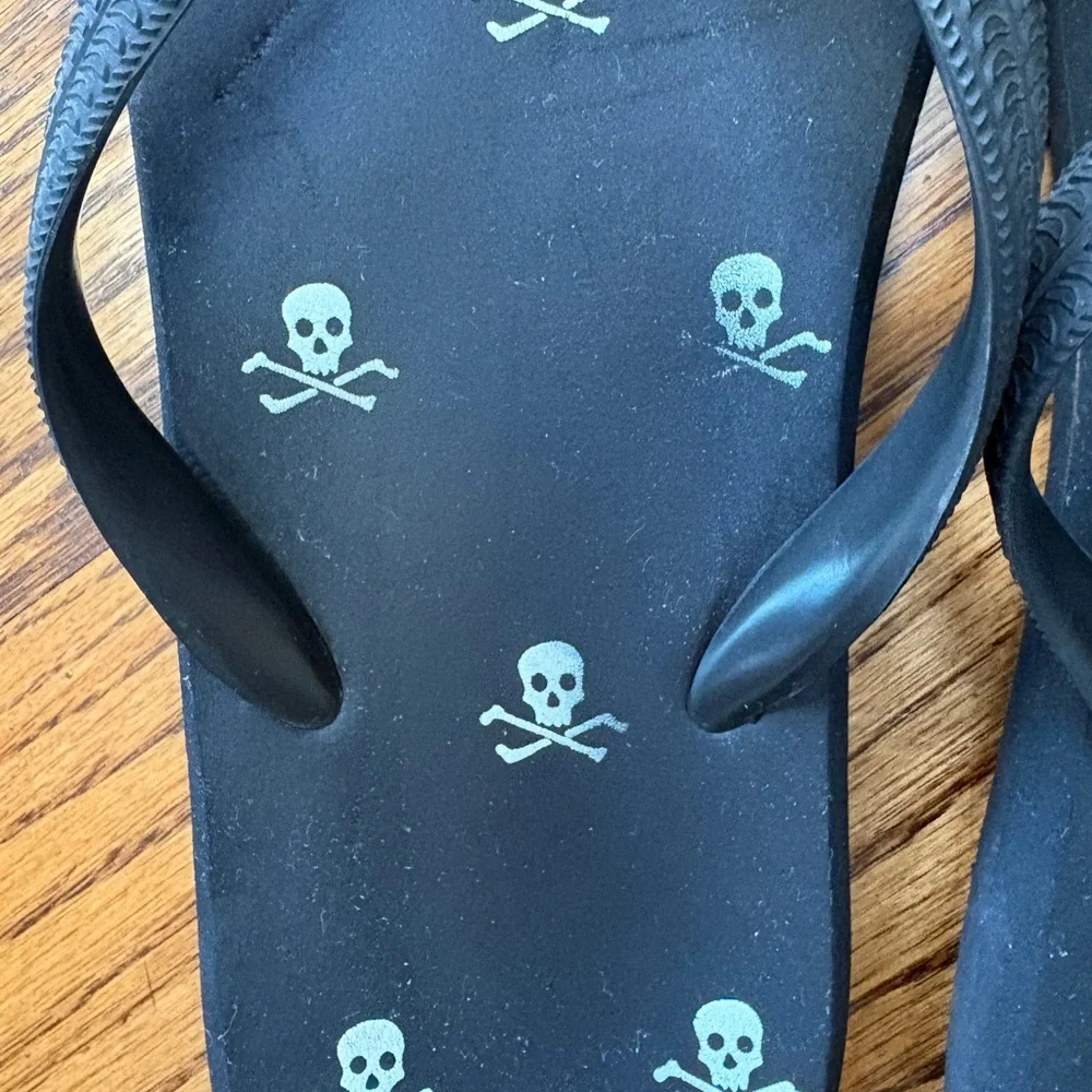 Polo by Ralph Lauren Black Skull Flip-Flops